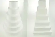 Foam EPS Dummy Cake Towers Display Stand Square Circle Layers Singles Wedding