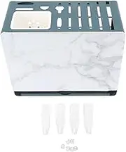 Aoutecen Knife Holder Knife Block Stand with Drying Rack Cutting Board Holder Pot Lid Organizer for Kitchen Countertop Storage (Countertop Green Frame)