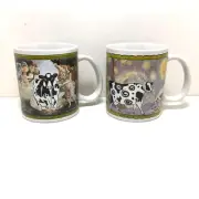 Classical Cows 2002 coffee cup mug Starry Night by Van Cow/ Haystacks by Moonet