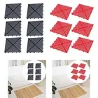 6 Pieces Interlocking Floor Tiles Non Slip Splicing Mats for Bathroom Garage