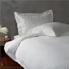 1000 TC EGYPTIAN COTTON BEDDING SET 4 PCs FLAT SHEET+DUVET COVER WHITE COLOR