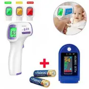 Digital Infrared Forehead Thermometer + Finger Pulse Oximeter for Baby Adults