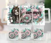 40oz tumbler Expensive And Talk Back Tattoo Women Design Gift Ideas Cold Drinks