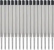 Wikult 15 Pieces Black Ballpoint Refill Compatible with Parker Pen, 1.0mm Medium Point, Smooth Writing German Ink Replaceable Refills for Your Pen