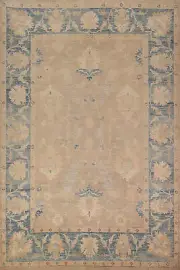 Vegetable Dye Brown/ Blue Oushak Oriental Turkish Hand-made Area Rug 8x11 Carpet