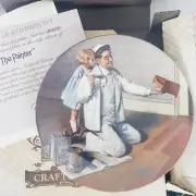 Vintage Norman Rockwell Collector Plate "The Painter" by Knowles, Numbered plate