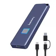 Fingerprint External SSD 500GB USB 3.2 Type-C Portable SSD Hard Drive 1070MB/s