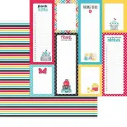 Goofy Stripe - Fun At the Park 12x12 Scrapbook Paper - 5 Sheets