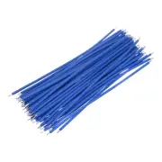 50PCS 20AWG Double-Ended Tinned Connector Wire 1 Pin 10CM Jumper Wire Blue