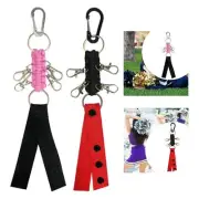 Pom Poms Holder Strap Cheerleading Accessories Keychain Decorations with Clips