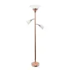 Lalia Home Torchiere Floor Lamp with 2 Reading Lights