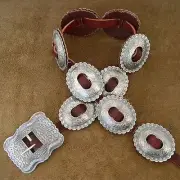 Navajo Copy JIM MORRISON First Phase Concho Belt Hand Hammered DISTRESSED SILVER