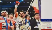 Manny PACQUIAO 'Pacman' Signed 8"x10" inch Photograph (PSA DNA # Q18546)