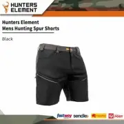Hunters Element Mens Outdoor Hunting Durable Practical Spur Shorts Black