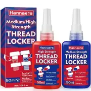 Thread Lock Blue and Red, Lock Tight Threadlocker Medium and High Strength, T...