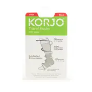 Korjo 20-30 mmHg Compression Socks Men Women Support Stockings Travel Flight S