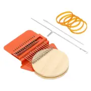 14 Hooks Mini Weaving Machine Kit, Weave Tool with Accessories, Orange Style 2