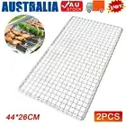 2X Stainless Steel Hibachi Yakitori BBQ Grill Camping Cooking Mesh 44cmx26cm