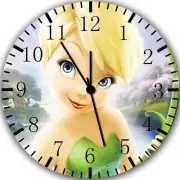 Disney TInker Bell Frameless Borderless Wall Clock Nice For Gifts or Decor X56