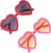 [WRITWAA] 2pcs Birthday Party Supplies for Girls Fashion Sunglasses for Kids Party Props Protection Sunglasses Tinted Lens Sunglasses Heart Design Sunglasses Kids Eyewear Cute Goggles Baby