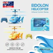 Mini RC Helicopter Toy 2CH Fish Shape Remote Control 2 Channel Aircraft Kid Gift