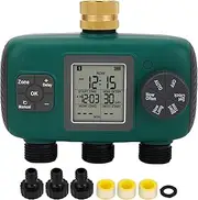 3 Outlet Sprinkler Timer,Water Timer,Large LCD,Brass Port Rain Delay Programmable Garden Hose Timer, Water Proof Digital Irrigation Controller Watering for Garden