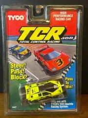 NEW MOC 1991 TYCO TCR LAMBORGHINI COUNTACH HO SLOT CAR #3 SHELL 6467