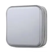 CD Case, DVDs Wallet Holder, CD DVD Case Wallet 40 Discs Heavy Duty Bag Binder Storage Booklet Album (Silver)