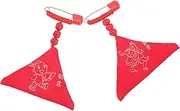 Hohopeti 2pcs Triangle Amulet Bags Unisex Chinese Blessing Bag Baby Boys and Girls Safety Pin Pendant for Happy Decorative