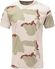 [HanzhuoLG] Men Tactical Tshirt Military Camouflage Cargo Outdoor Tshirt Army Offroad Man Top Baggy Short Sleeve Shirts for Men's Sansha XXL