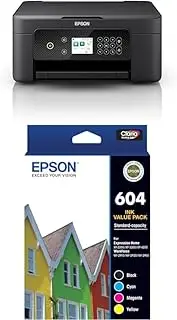 Expression Home XP-4200 Multifunction Printer, Black, C11CK65501, Medium and Epson 604 - Std Capacity - Multipack Ink Cartridges