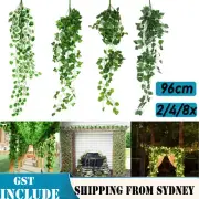 8X 96cm Artificial Ivy Vine Fake Foliage Flower Hanging Leaf Garland Plant Party