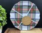 Aspen Home Melamine TARTAN WHITE CHRISTMAS Scalloped Edge 8" Salad Plate (4) NEW