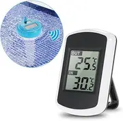Toddmomy Water Thermometer Floating Digital Wireless Leakproof Easy to Install Simple Display Indoor/Outdoor Measurement