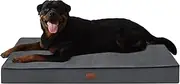 Bedfolks 4" Thick Orthopedic Jumbo Dog Bed, Memory Foam with Removable Cover, Reversible Washable Mattress, Dark Grey