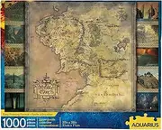 AQUARIUS Lord of The Rings Map Puzzle (1000 Piece Jigsaw Puzzle) - Glare Free - Precision Fit - Officially Licensed Lord of The Rings Merchandise & Collectibles - 20 x 28 in