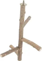 CIYODO Natural Bird Perch Stand for Parrots Durable Branch Perch for Cockatiels Parakeets Birds Easy to Install Birdcage Accessory