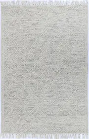 Perla Ava in White Black Rug