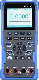 HDS120 Digital Oscilloscope MUL TER 2-in-1 20000 Counts True RMS Tester 1MHz 5MS/s Automatic 2600mAh Battery 2.8-inch IPS Screen Full Keypad Operation Form Automatic Black & Blue