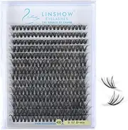 LinShow 280pcs Cluster Lashes False Eyelashes Extension 30/40D Mix 9-16mm C/D Curl DIY Individual Lashes Russia Volume Soft Natural Lashes Self Application at Home (40D C Curl, 16mm)