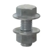 M16 x 45mm Purlin Hex Flange Bolt and Nut CL8.8 Hot Dip Gal - Box of 75