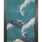 Pure Cotton Peshtemal Beach & Pool Dolphins Towel Lightweight Super Absorbent