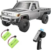 linzezon 1/12 RC Crawler MN82 PRO 2.4G RC Full Proportional Rock Crawler 4WD with Linkage Light, RTR 280 Strong Magnetic Motor Off-Road Climbing Vehicle Models, 2 Batteries