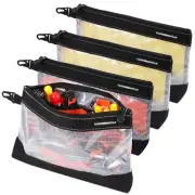 13 Inch Clear Tool Pouch, 4Pcs Mini Tool Bag Small Zipper Pouch, Small Tool P...