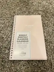 New 2023 Weekly/Monthly Spiral Planner, 5" x 8" Pink Blue Sky Planning Calendar