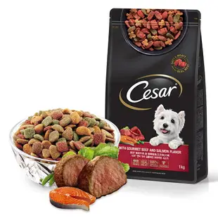 Cesar 西莎 精緻狗乾糧 1kg 火雞與蔬菜｜牛肉與鮭魚 犬糧 狗飼料『WANG』