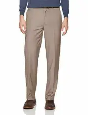 Dockers 265140 Men Stretch Flat Front Straight Fit Pants Khaki Size 32 Inseam