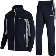 [TBMPOY] Men's Tracksuit Athletic Sports Casual Full Zip Sweatsuit