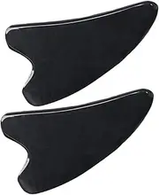 SAFIGLE 2Pcs Natural Gua Tool Delicate Massaging Board for Facial Scraping Premium Heart Shape Plates for Relaxation and Skin Health