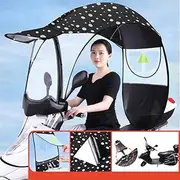 Electric Motorbike Scooter Rain Cover,Motorcycle Electric Sun Shade Vehicle Umbrella Raincoat Poncho Cover Shelter,C